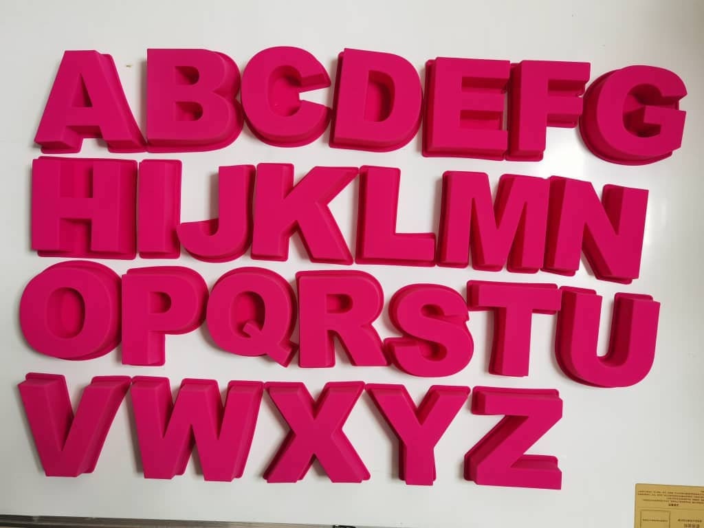 US DIRECT - 6 inch Pink Letters Silicone Molds A Z - PLUS ampersand & Symbol perfect for resins