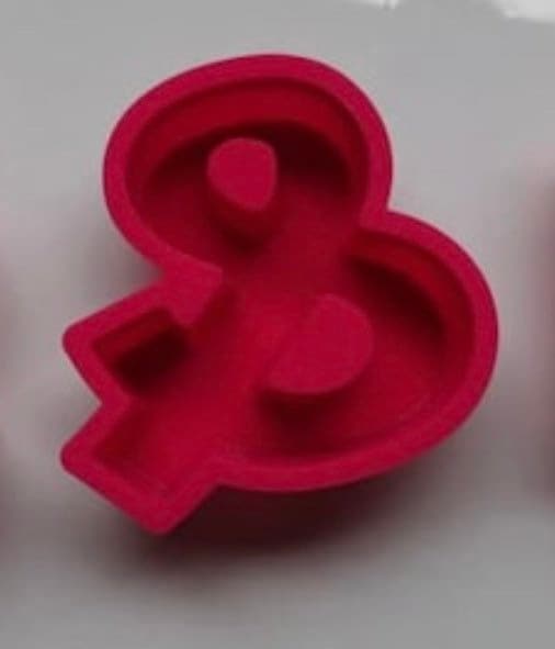 6 Inch Pink & Ampersand # HASH and Dollar symbols perfect for resin, candles, soaps