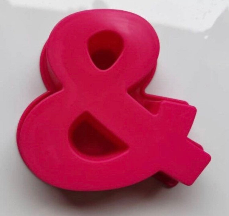 6 Inch Pink & Ampersand # HASH and Dollar symbols perfect for resin, candles, soaps