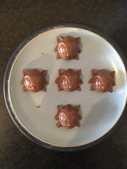 Blue Hedgehog silicone mold for chocolates, resins, soaps. Ships from NY, USA!