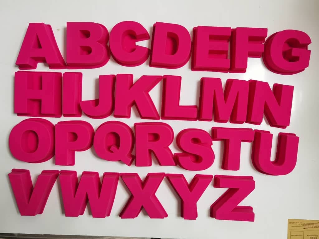 Giant 6 inch Pink Letters Silicone Molds A   Z - PLUS ampersand & Symbol perfect for resins