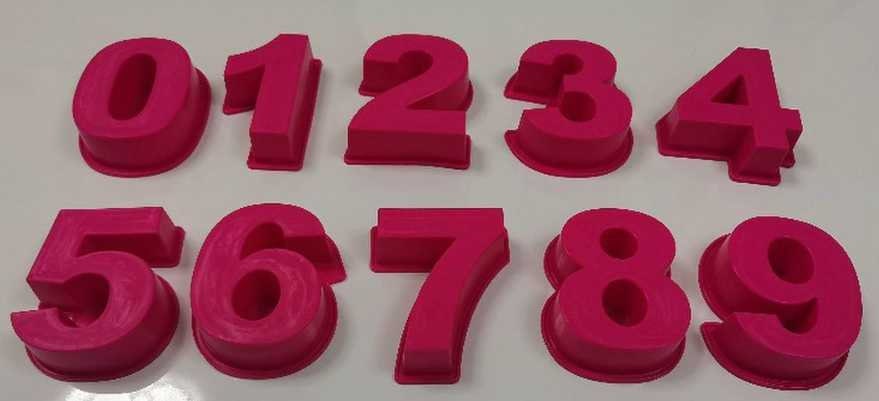 6 Inch Pink Numbers Molds 0 - 9 (All 10 Numbers Set) - perfect for resins! Etsy