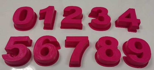 UK Giant Pink Numbers Molds 0 - 9 (All 10 Numbers Set) - perfect for resins! Etsy