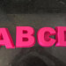 MoldyfunUSA Small Pink Letters set of 26 Resin Molds